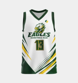 Custom Basketball Jersey – Green, Yellow & White